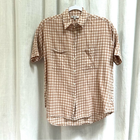 Madewell Tops - Madewell Courier Side-Button Shirt in Gingham Check size XS